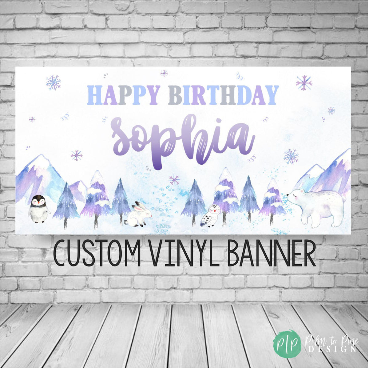 Art Party Birthday Banner – Palm to Pine Design